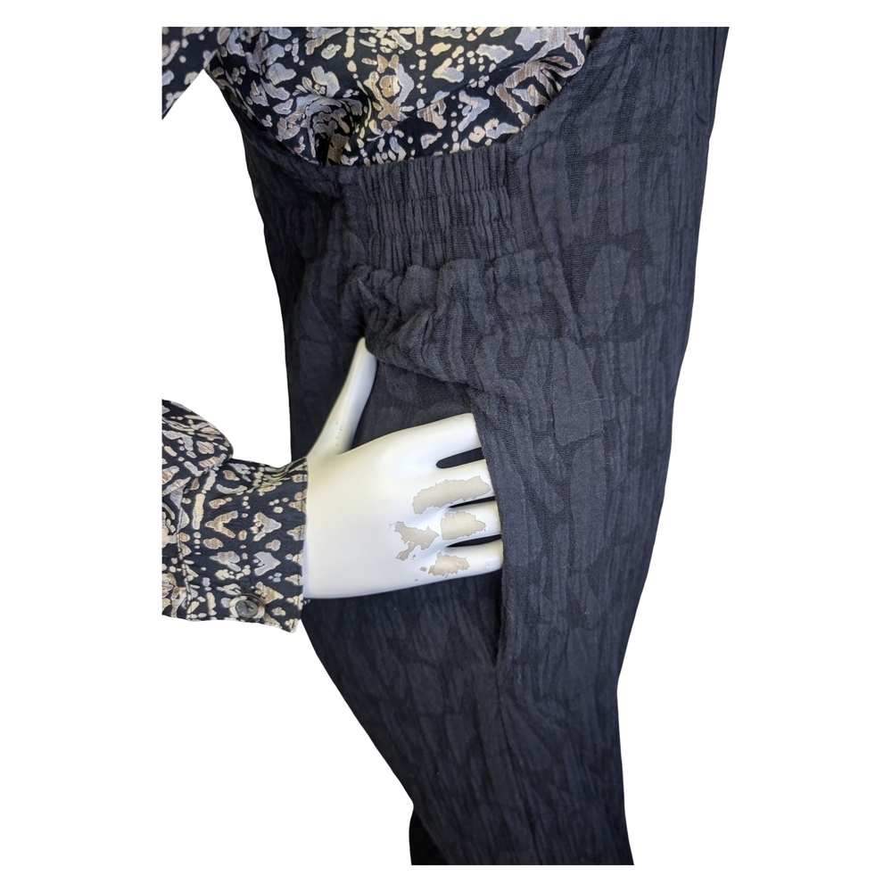 Smash + Tess x Hilary Duff Overalls Textured Black Cotton Linen  | S&T | Size XS - Picture 8 of 14